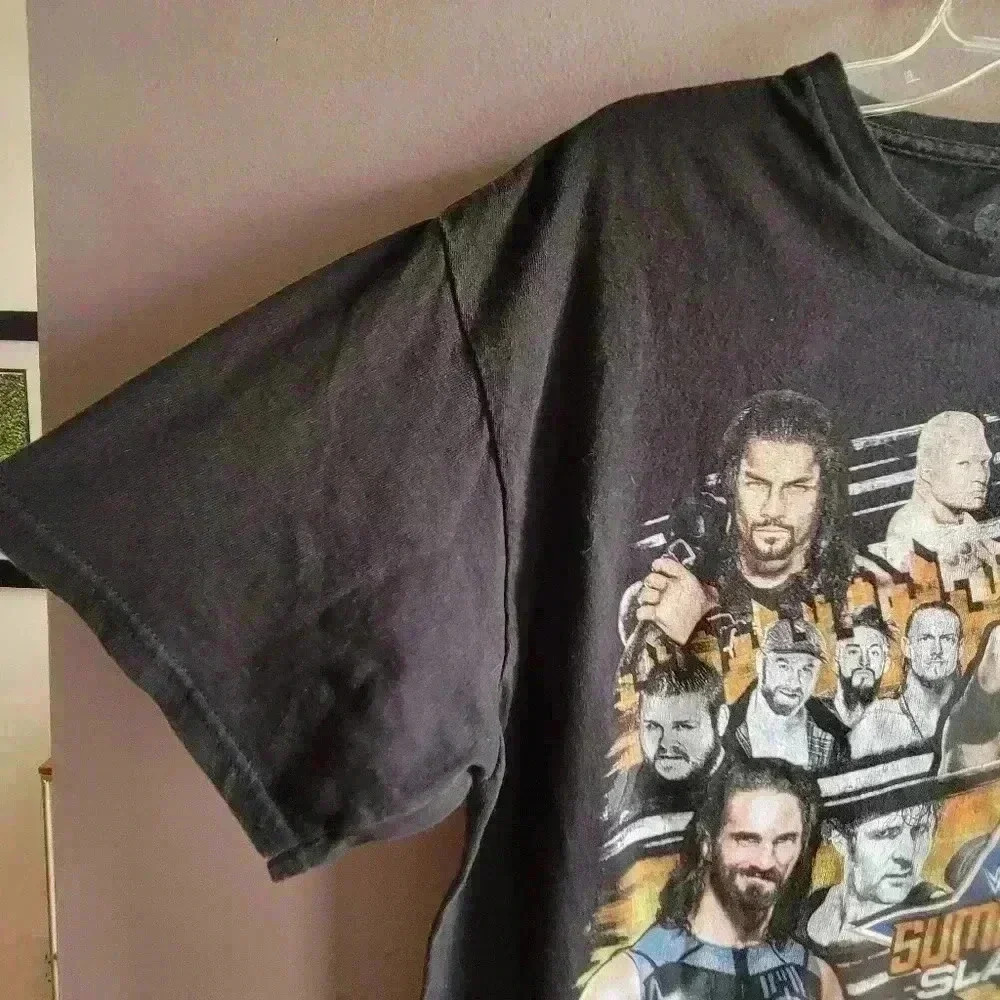 2016 WWE Summer Slam T Shirt Large Roman Reigns John Cena Brock Lesnar Graphic - Picture 11 of 12